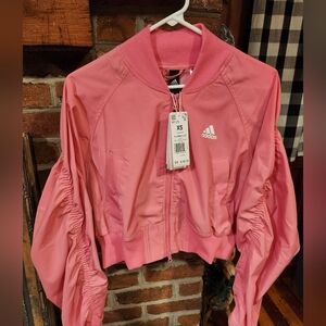 NWT XS Women Adidas Bomber Jacket Pink